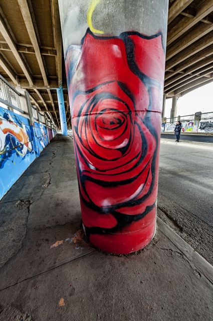 Untitled (red rose on column)